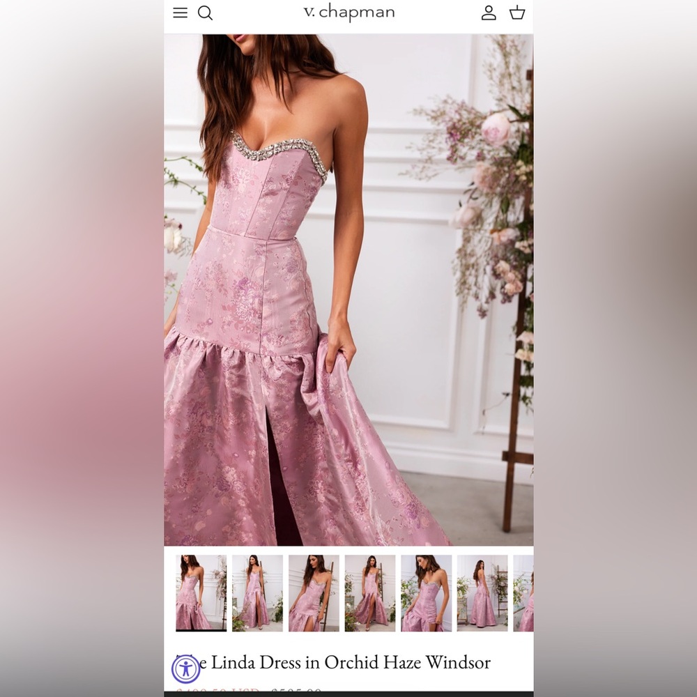 V Chapman Linda dress in orchid haze
